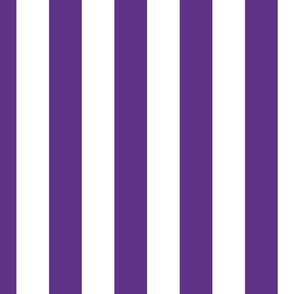 2" (5cm) Cabana Stripe Awning Stripes Aubergine Eggplant Purple and White