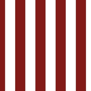 2" (5cm) Cabana Stripe Awning Stripes Chili Powder Red and White