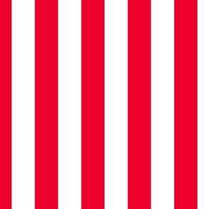 2" (5cm) Cabana Stripe Awning Stripes Crimson Red and White
