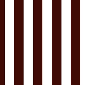  2" (5cm) Cabana Stripe Awning Stripes Deep Chocolate Brown and White