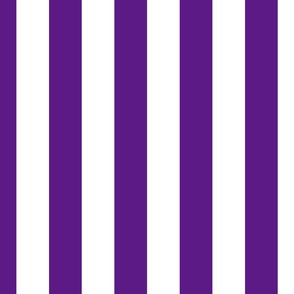  2" (5cm) Cabana Stripe Awning Stripes Deep Violet Purple and White