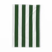 2" (5cm) Cabana Stripe Awning Stripes Forest Green and White