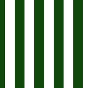 2" (5cm) Cabana Stripe Awning Stripes Forest Green and White