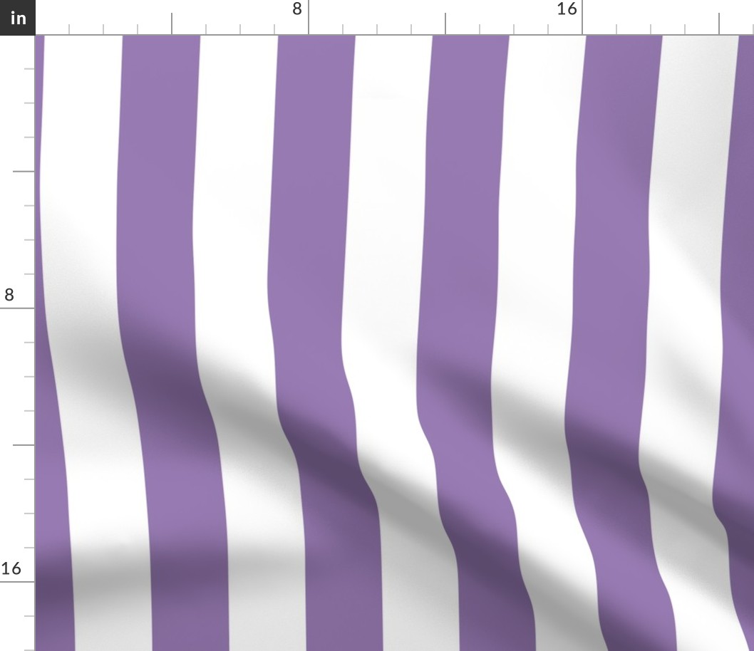 2" (5cm) Cabana Stripe Awning Stripes Lavender and White