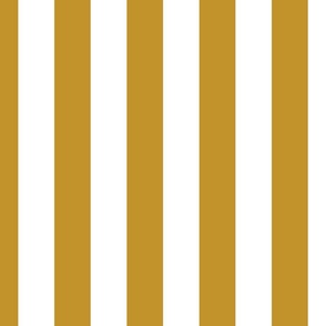  2" (5cm) Cabana Stripe Awning Stripes Mustard Yellow and White