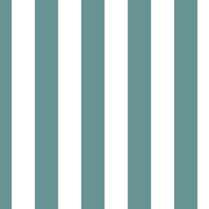 2" (5cm) Cabana Stripe Awning Stripes  Opal Shadow Blue Green and White