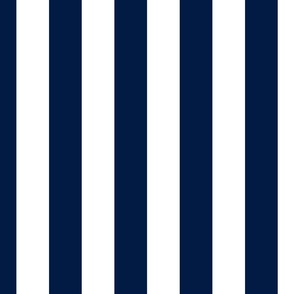 2" (5cm) Cabana Stripe Awning Stripes Rich Navy Dark Blue and White