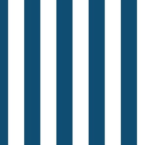 2" (5cm) Cabana Stripe Awning Stripes Royal Blue Cerulean and White