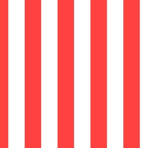  2" (5cm) Cabana Stripe Awning Stripes Scarlet Red and White