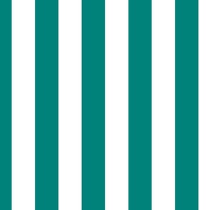  2" (5cm) Cabana Stripe Awning Stripes Sea Green and White