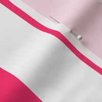 2" (5cm) Cabana Stripe Awning Stripes Shocking Pink Hot Pink and White