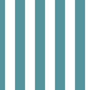  2" (5cm) Cabana Stripe Awning Stripes Teal Blue Green Aqua and White