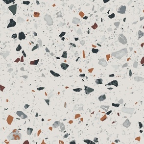 Terrazzo, Grey, brown natural stone texture