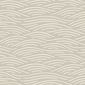 [M] Flowing waves - nautical coastal design, warm gray neutral earth tones