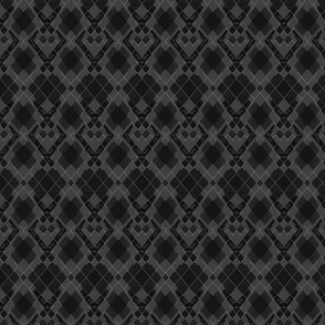 Monochrome Matrix Argyle Pattern