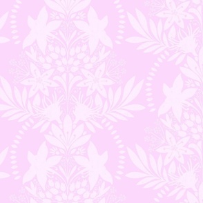 (medium) textured modern victorian art deco Floral pink pastel