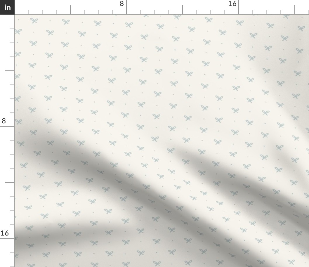 (S) Quilted boho bows light blue