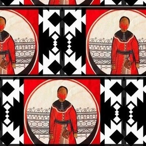 MMIW Woman in Indigenous Frame Design