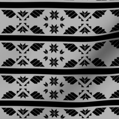 Black and Gray Indigenous Design Pattern