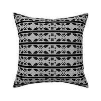 Black and Gray Indigenous Design Pattern