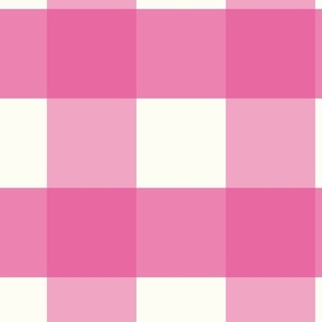 5 inch Huge Raspberry Pink gingham check - Raspberry Pink cottagecore country plaid - wallpaper - baby girl preppy nursery