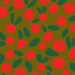 oranges on olive colour 