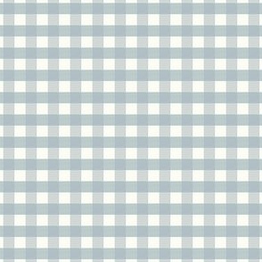 1/4 inch Small Dusky gray blue gingham check - Soft Dusky grey blue cottagecore country plaid - perfect for wallpaper bedding tablecloth boy nursery baby boy