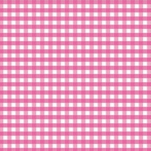 1/6 inch Extra Small Raspberry Pink gingham check - Raspberry Pink cottagecore country plaid - wallpaper - baby girl preppy nursery