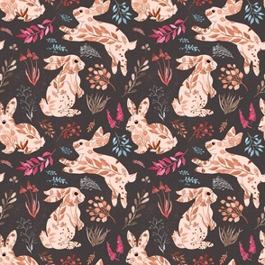 Rabbit garden earthy magenta small