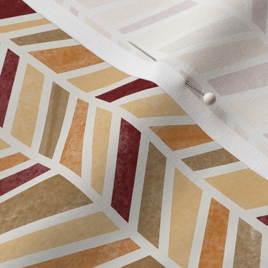 uneven herringbone, chevron, watercolor, geometric, burgundy, apricot, rust, brown, cream, fall