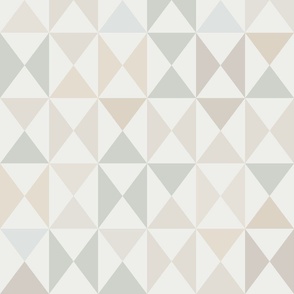Boho Chic Baby Cheater Quilt - Soft Pastel Triangular Mosaic