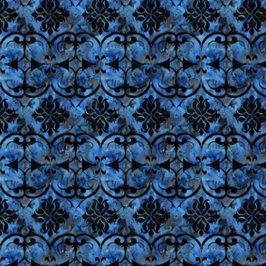 blue gothic batik 2