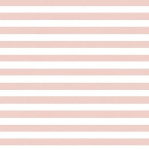 SMALL Softly Textured Peach Pink and White Horizontal Stripes 