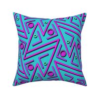 Love Art Deco in Pink and Purple on Turquoise