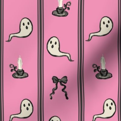 Ghost and Candles on Pink-01-01