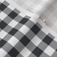 Gingham charcoal, dark grey - small scale