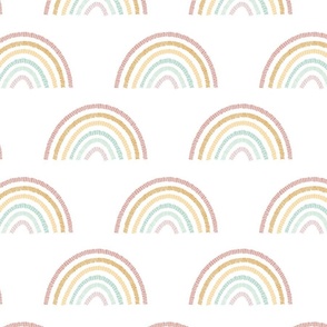 Pastel Boho Rainbows | Mosaic, Block Print, Pastel Rainbows