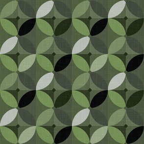 Abstract geometric textured pattern. Black, gray, light green ornament.