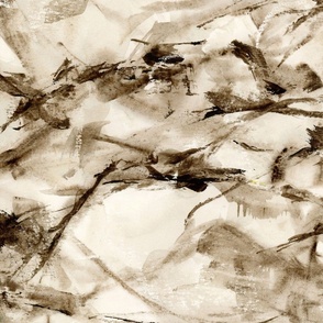 Abstract textured watercolor stone sepia