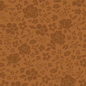 Burnt Orange Rustic Country Floral 24 inch