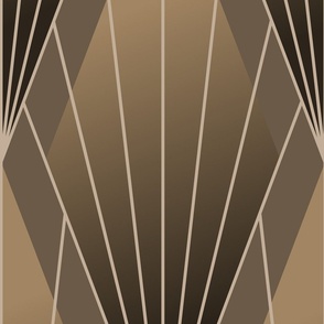 artdeco neutral geometry  brown  -large 