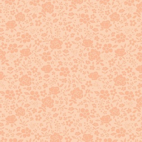 Peach Pink Rustic Country Floral 12 inch
