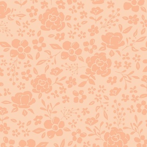 Peach Pink Rustic Country Floral 24 inch