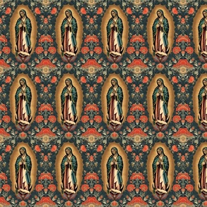 Divine Bloom - Our Lady of Guadalupe Amidst Roses