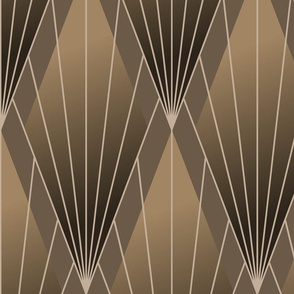 artdeco neutral geometry  brown  -  medium