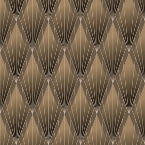 artdeco neutral geometry  brown  - small 