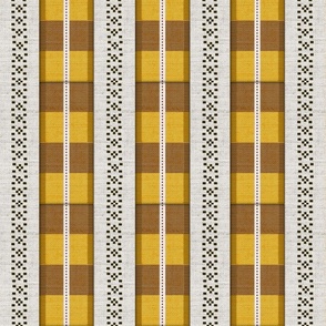 chunky plaid - brown_ gold_ white_ red-orange