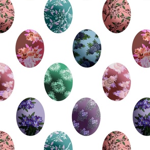 Jewel Tone Pysanky Eggs (White) 