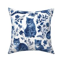 Blue and white Delft kittens