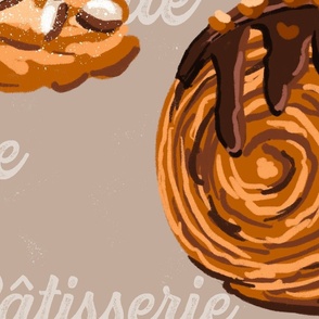 French Pastry on Beige
